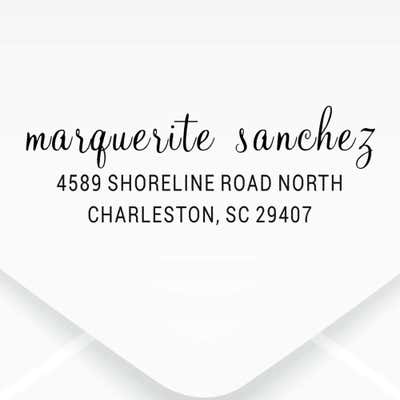 Sanchez Handwritten Address Stamp