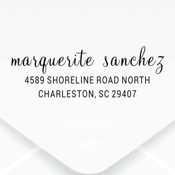 Sanchez Handwritten Address Stamp