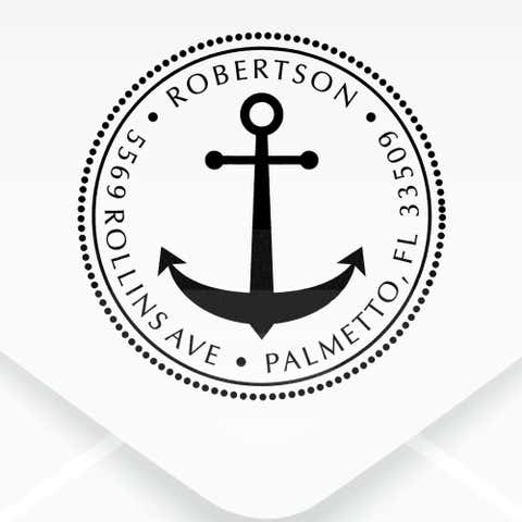 Anchor Round Self-Inking Address Stamp