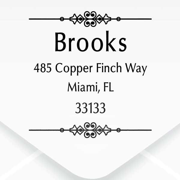 Weston Vintage Address Stamp Imprint Example