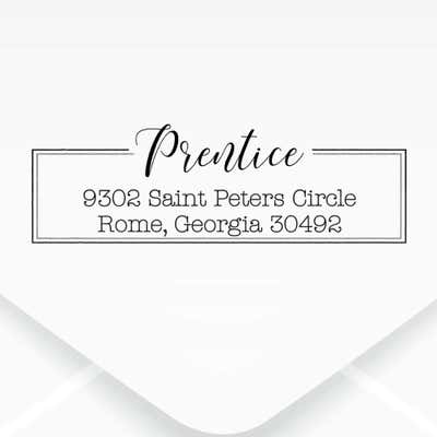 Prentice Fancy Border Address Stamp