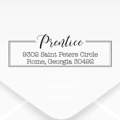 Prentice Fancy Border Address Stamp
