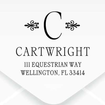 Timeless Accent Monogram Return Address Stamp