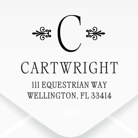 Timeless Accent Monogram Return Address Stamp