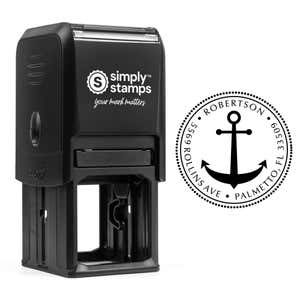 Anchor Round Address Stamp Body and Design - Self-Inking