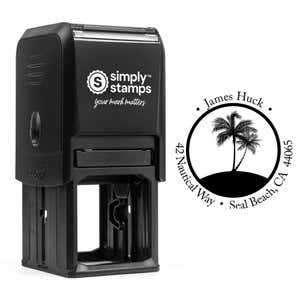 Palm Trees address stamp and stamp body