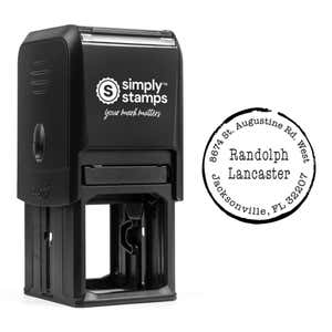 Lancaster Round Border Address Stamp Body and Design
