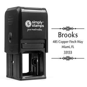 Weston Vintage Address Stamp Imprint Example next to stamp body