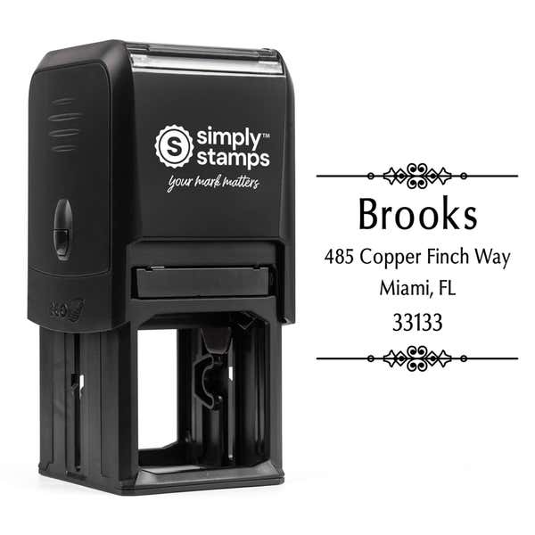 Weston Vintage Address Stamp Imprint Example next to stamp body