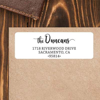 Modern Script Custom Address Labels [Sheet of 30 Labels] - alternate view