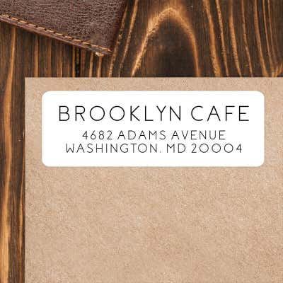 Modern Thin Sans Serif Custom Address Labels [Sheet of 30 Labels] - alternate view