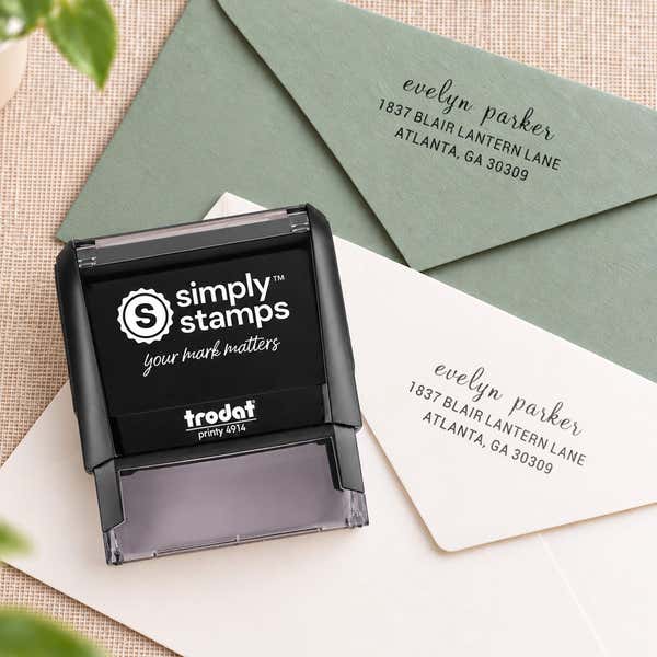 Sanchez Handwritten Address Stamp Imprint Examples on Envelopes