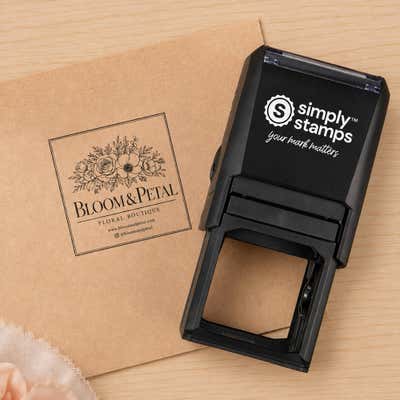 Medium Custom Logo Stamp, 1.6"x1.6" - alternate view