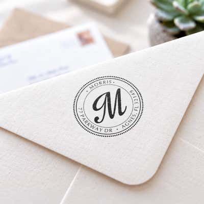 Palmetto Circle Address Stamp - alternate view