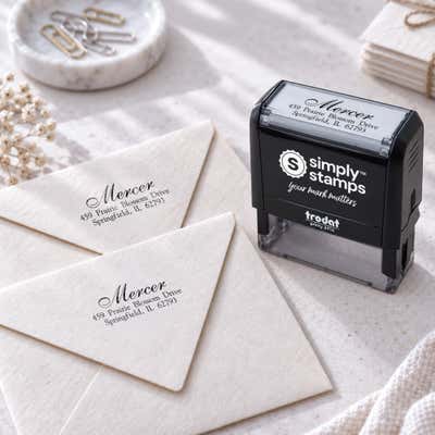 Schneider Script Address Stamp - alternate view