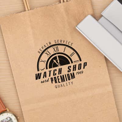 Medium Custom Logo Stamp, 2-3/8" x 3-1/4" - alternate view