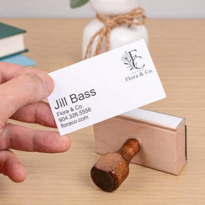 Custom Logo Business Card Stamp - alternate view