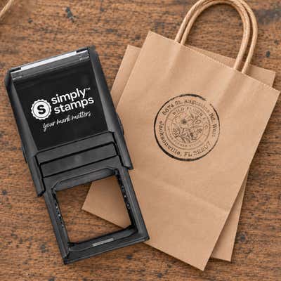 Broken Circle Round Logo Stamp - alternate view