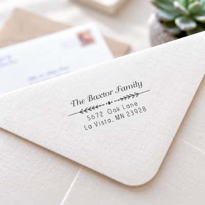 Newman Leafed Out Address Stamp - alternate view