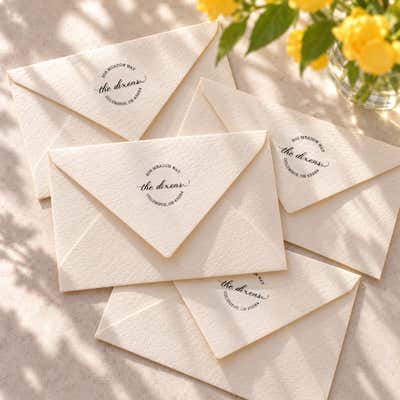 Forest Hill Script Round Address Stamp - alternate view