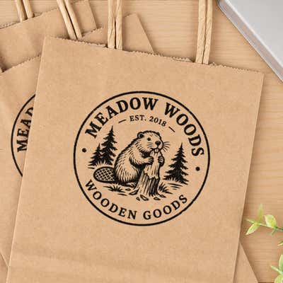 Large Round Logo Stamp - alternate view