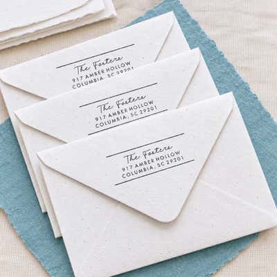 Romantic Modern Address Stamp - alternate view