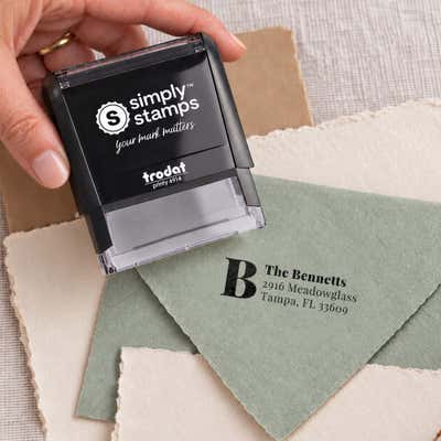 Elevated Monogram Address Stamp - alternate view