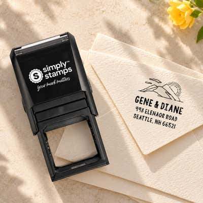 Mountain Custom Return Address Stamp - alternate view