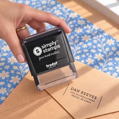 Contemporary Custom Address Stamp - alternate view