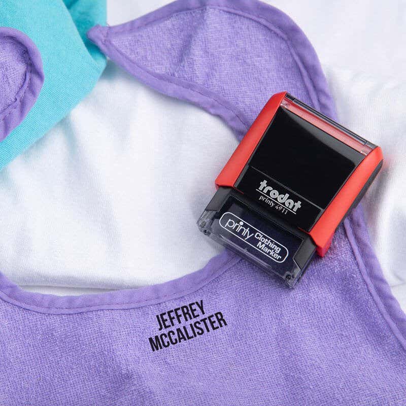 Bold 2 Line Clothing Stamp Impression