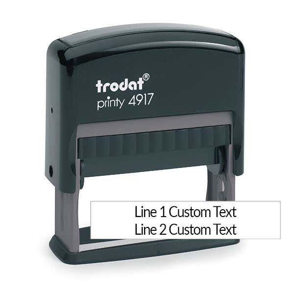 2 Line Custom Rubber Stamp Imprint Example