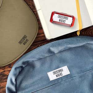 Example of the Trodat 4911 Clothing Name Stamp on Various Surfaces