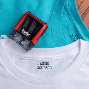 Example of the Trodat 4911 Clothing Name Stamp