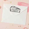 Cheese Wedge Return Address Stamp – stamped impression lifestyle photo