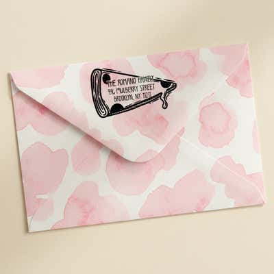 Pizza Slice Return Address Stamp - alternate view