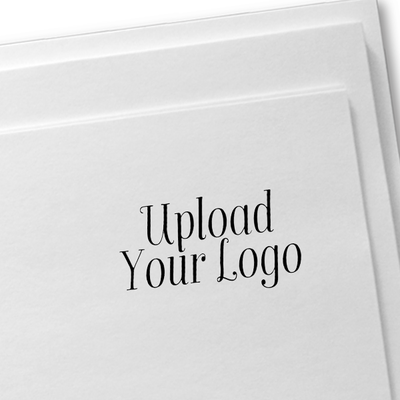 Custom Pink Rectangle Logo Stamp - alternate view