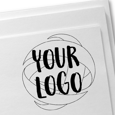 Pink Medium Round Logo Stamp - alternate view
