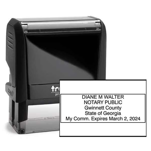 Georgia Rectangular Notary Seal