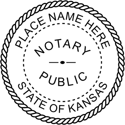 Kansas Round Notary Public Stamp - alternate view
