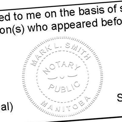 Manitoba Canada Notary Seal Stamp - alternate view