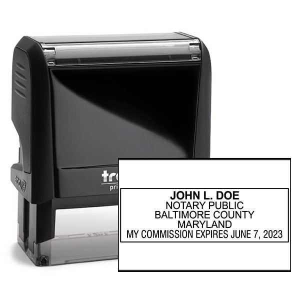 Maryland Notary Rectangle Seal