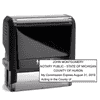 Michigan Notary Pink Stamp - Rectangle