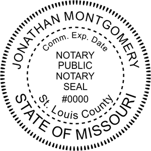 Missouri Notary Round Seal Stamp
