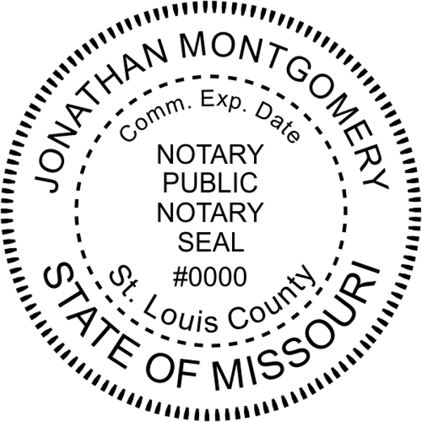 Missouri Notary Round Seal Stamp