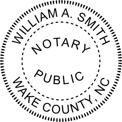 North Carolina Notary Round Imprint