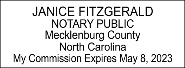North Carolina Notary Seal Stamp