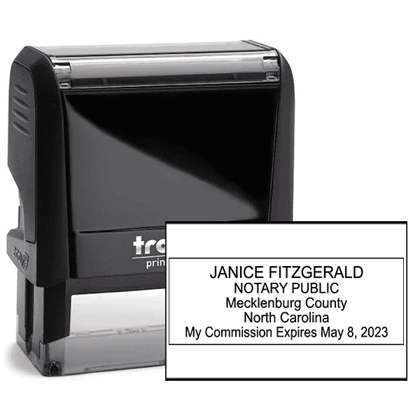 North Carolina Notary Rectangular Seal