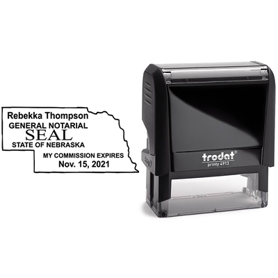 Nebraska Notary State Stamp - alternate view