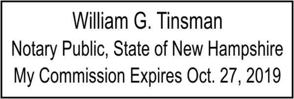 New Hampshire Embosser Notary Seal