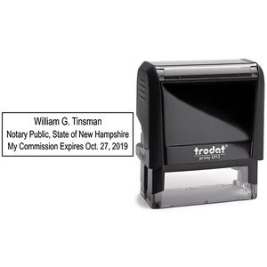 New Hampshire Notary Rectangle Body and Design